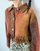 Orange Fringe Cardigan #241260